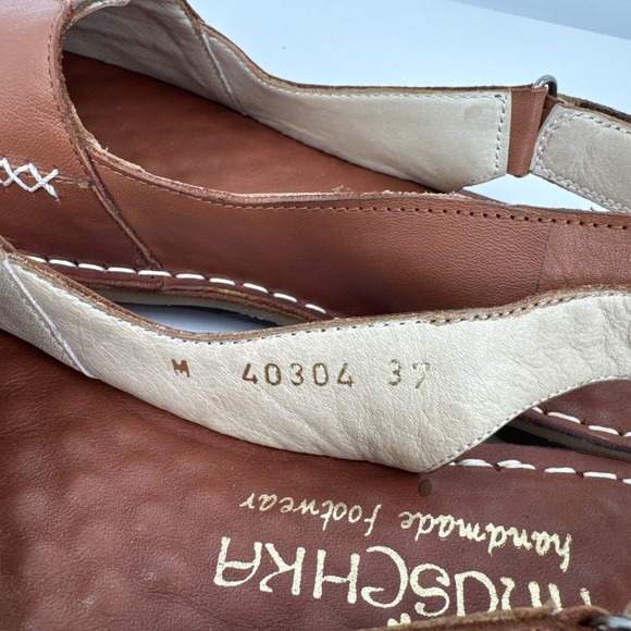ANUSCHKA BROWN LEATHER Sandals SZ EU 37/US 6-6.5 WOMENS NEW Lightweight & Comfy - Picture 4 of 12
